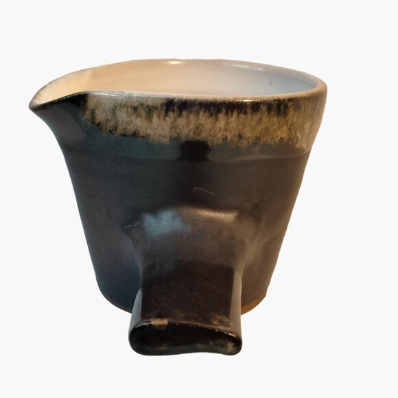 Stoneware Pitcher Cup Handle Pour Spout Yuzamashi Terracotta Stamped S P Rustic - Picture 2 of 9